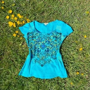 Blue y2k Women's Top